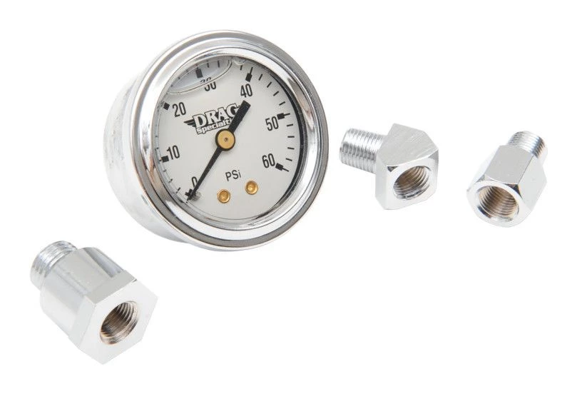 Drag Specialties 1 3/4" Liquid-Filled Oil Pressure Gauge 4 Drag Specialties 1 3/4" Liquid-Filled Oil Pressure Gauge - Image 2