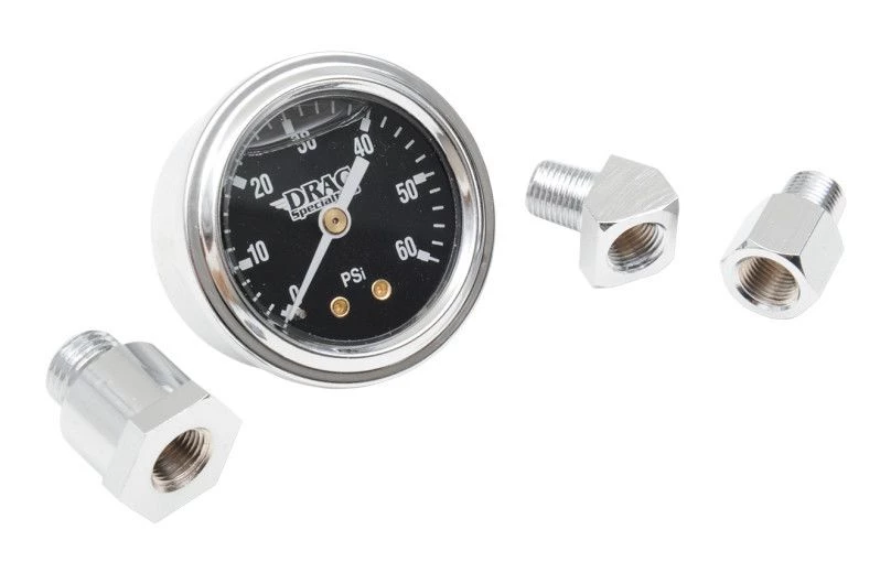 Drag Specialties 1 3/4" Liquid-Filled Oil Pressure Gauge 3 Drag Specialties 1 3/4" Liquid-Filled Oil Pressure Gauge