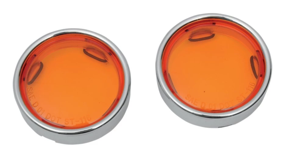 Drag Specialties Deep Dish Deuce Turn Signal Lenses For Harley 2000-2018 - Image 3