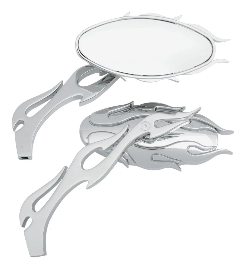 Drag Specialties Oval Flame Mirrors 5 Drag Specialties Oval Flame Mirrors - Image 3