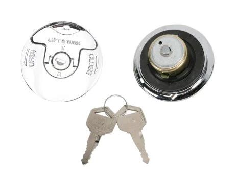 Drag Specialties Flush Mount Locking Gas Cap Set For Harley [Open Box]