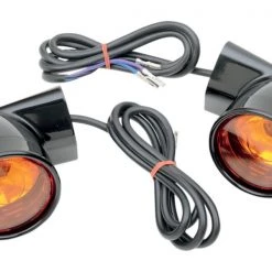 Drag Specialties Bullet-Style Front Turn Signals For Harley 1986-2022
