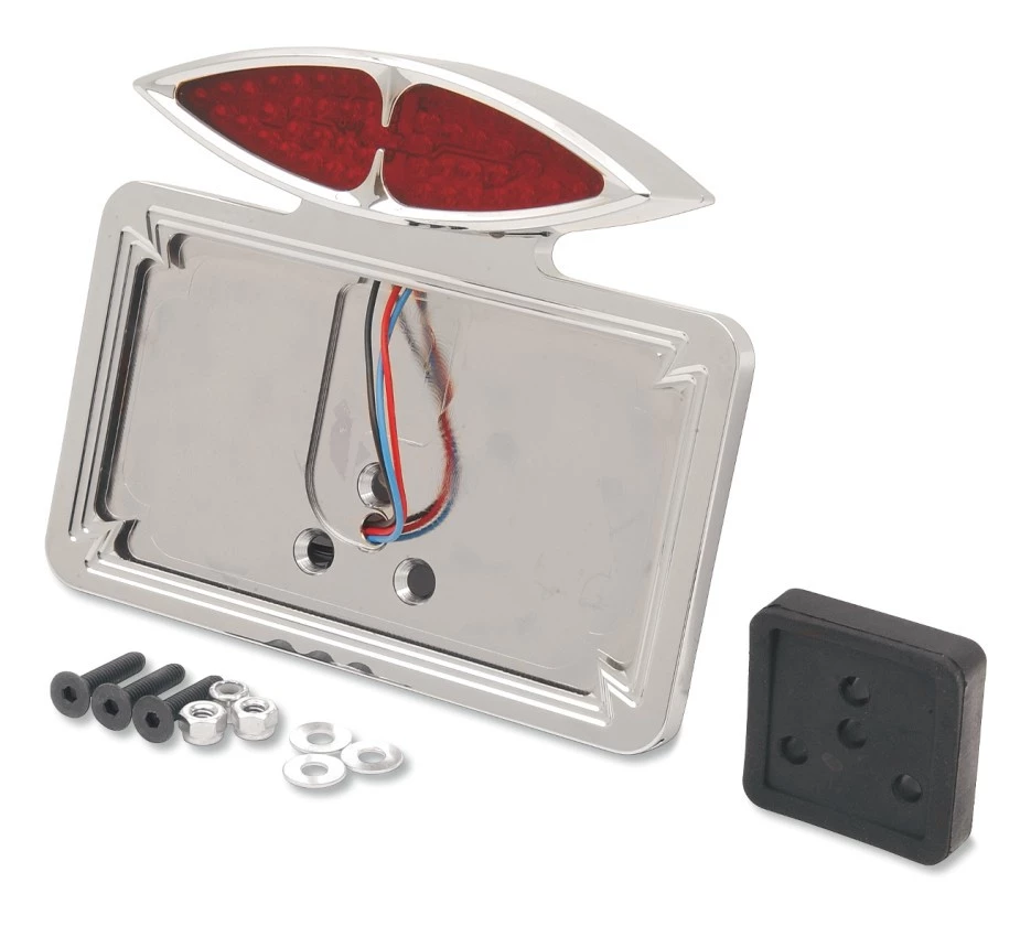 Drag Specialties License Plate Holder And Cateye Taillight For Harley