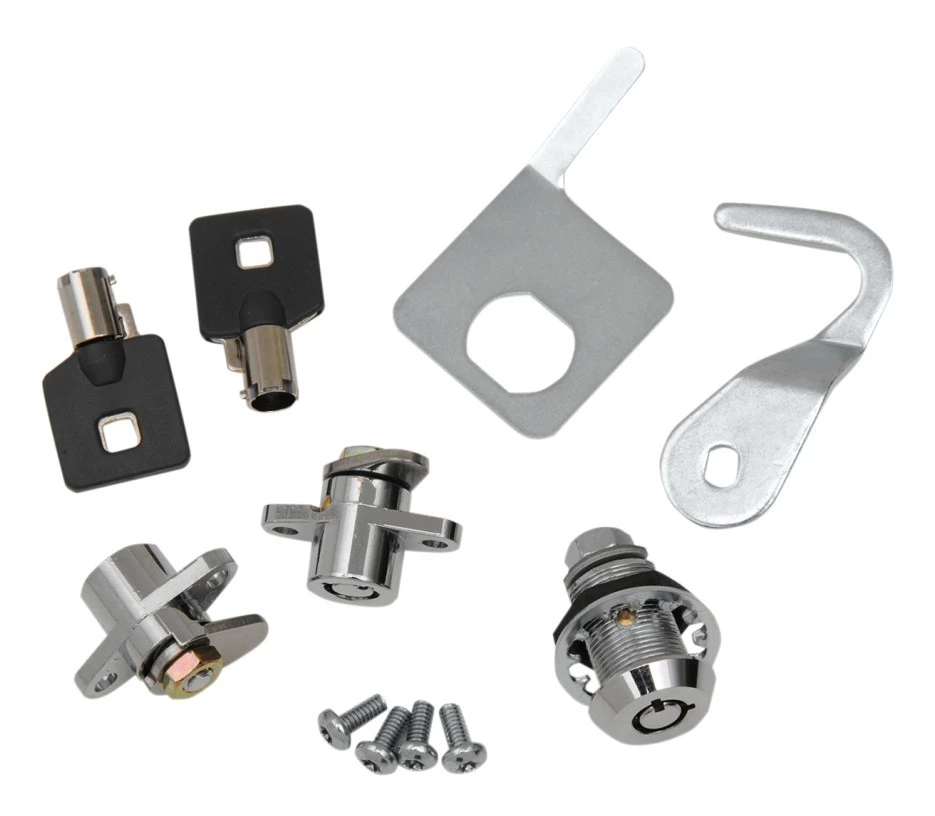 Drag Specialties Lock Set For Harley Touring 1996-2013 3 Drag Specialties Lock Set For Harley Touring 1996-2013