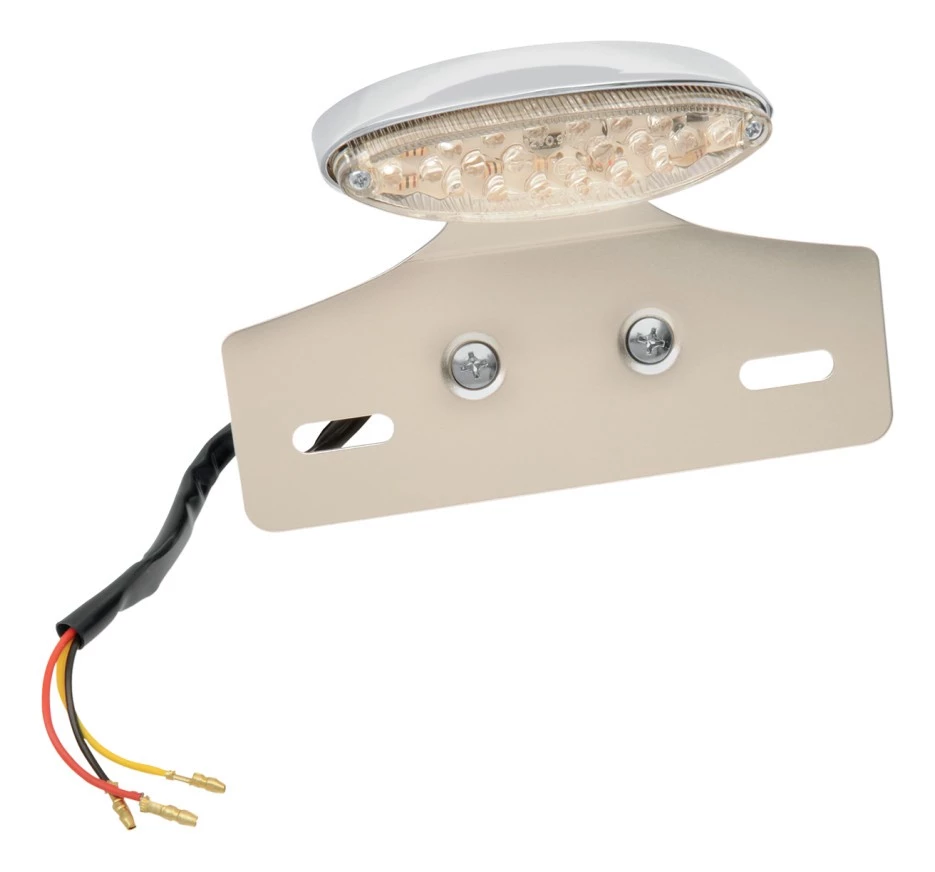 Drag Specialties Mini LED Cat Eye Taillight With License Plate Mount