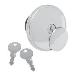 Drag Specialties Screw-In Locking Gas Cap For Harley 1996-2022 Non-Vented / Chrome [Open Box]