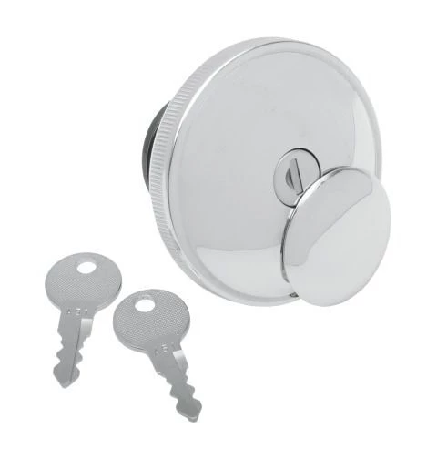 Drag Specialties Screw-In Locking Gas Cap For Harley 1996-2022 Non-Vented / Chrome [Open Box]