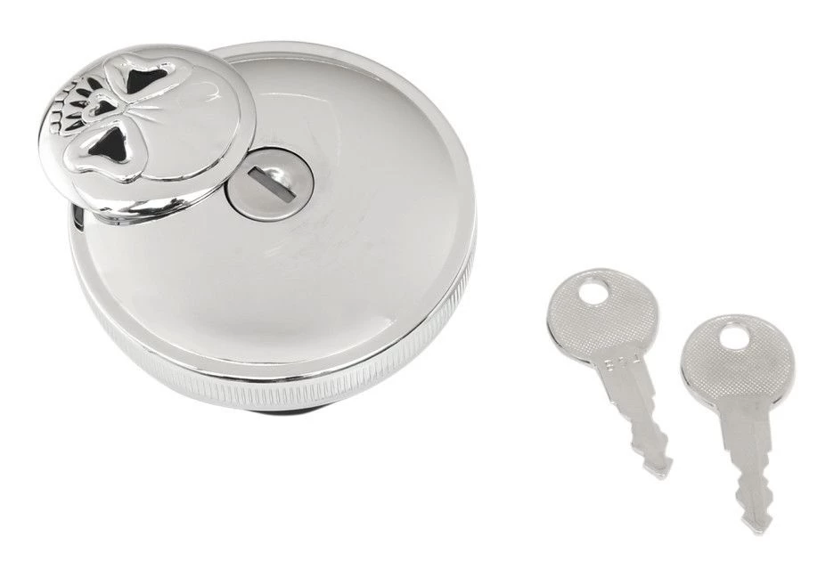 Drag Specialties Screw-In Locking Skull Gas Cap For Harley 1996-2018 6 Drag Specialties Screw-In Locking Skull Gas Cap For Harley 1996-2018 - Image 4