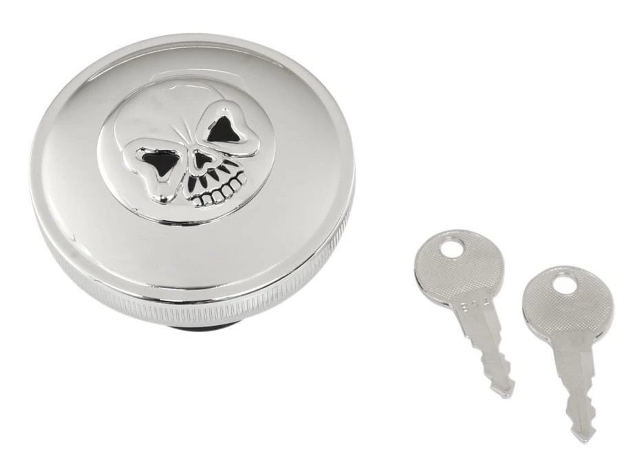 Drag Specialties Screw-In Locking Skull Gas Cap For Harley 1996-2018 5 Drag Specialties Screw-In Locking Skull Gas Cap For Harley 1996-2018 - Image 3